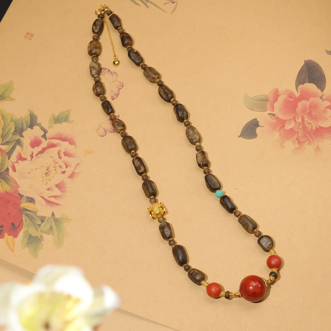 【大满贯】沉香南红DIY项链-多样性发其一