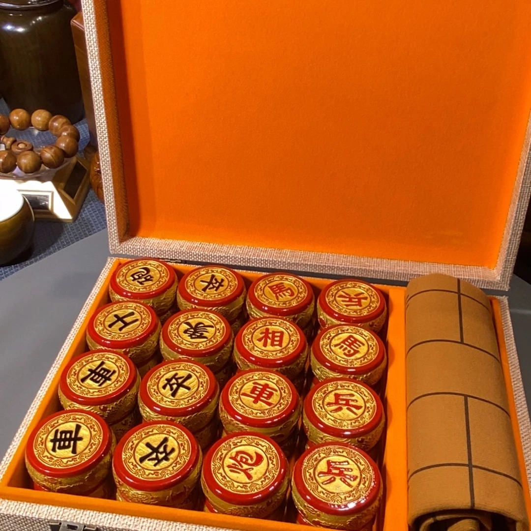 金丝楠4.8九龙象棋，小叶桢楠