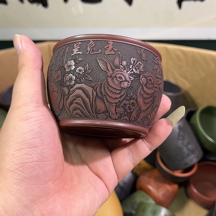 茶杯紫砂全手工紫砂主人杯