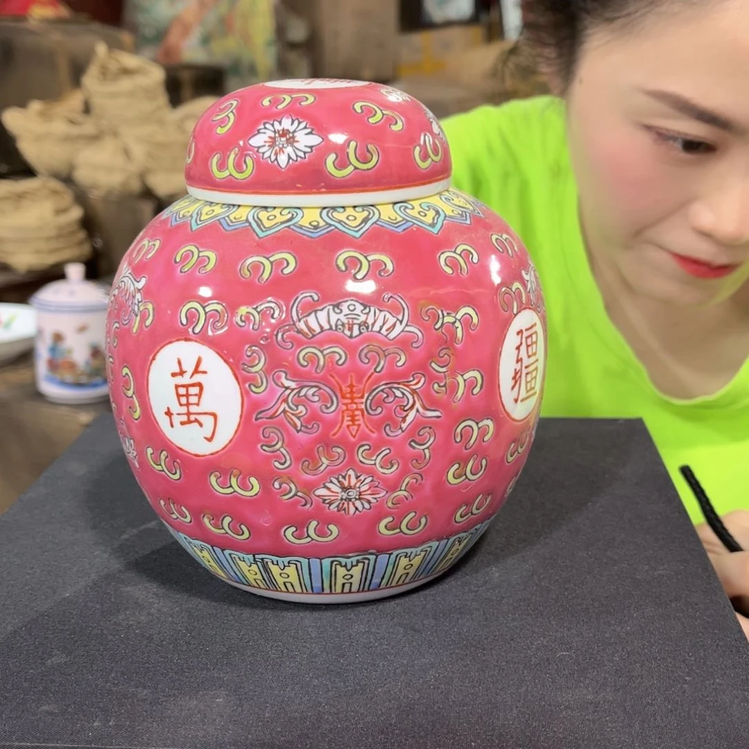 摆件/////景德镇陶瓷瓷器。茶叶罐。