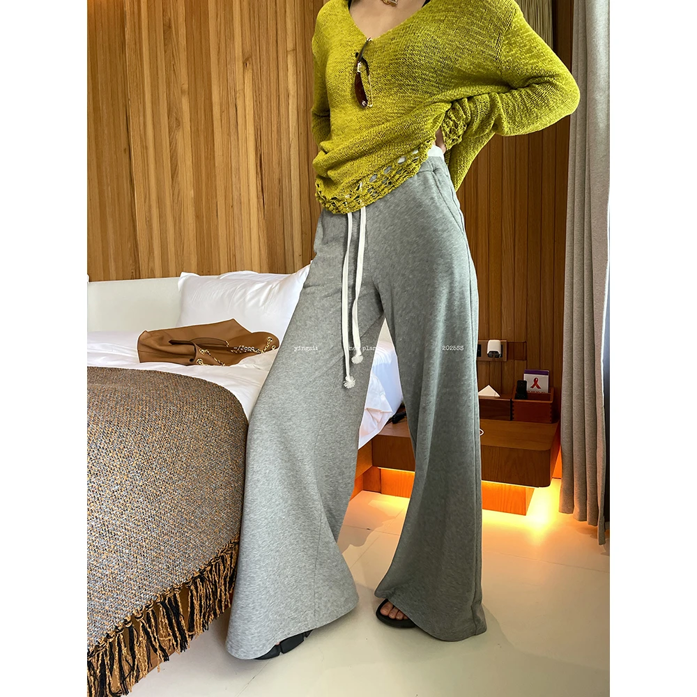 JCCC影子【双腰视觉】灰色双腰头撞色抽绳百搭微辣休闲卫裤JE4FAK10