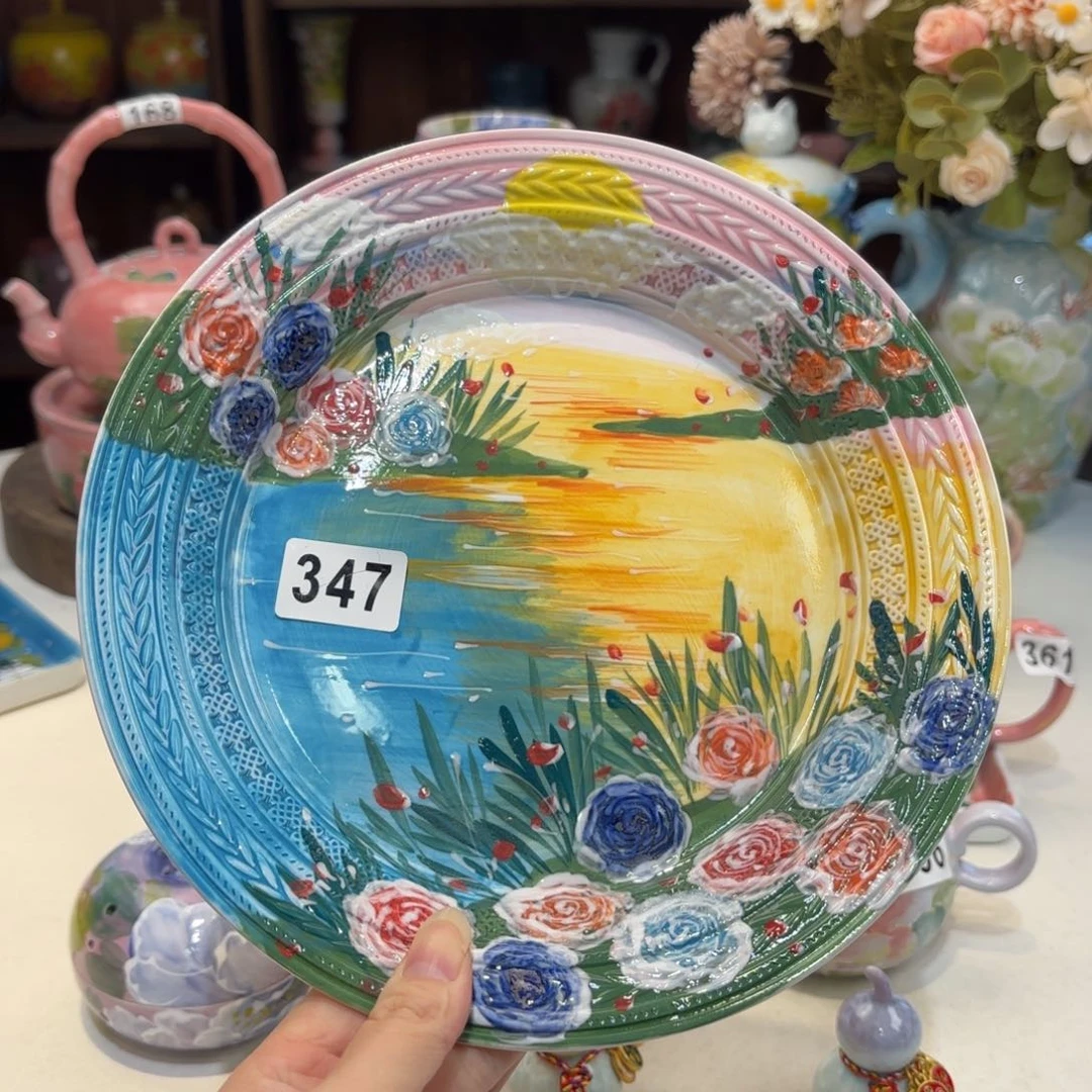 景德镇手绘高温釉下彩陶瓷茶具