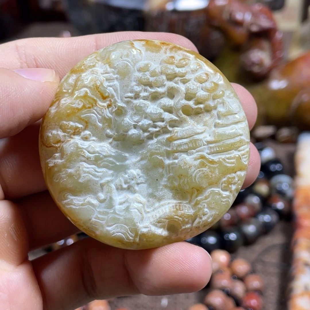 和田玉未镶嵌吊坠(不含链)