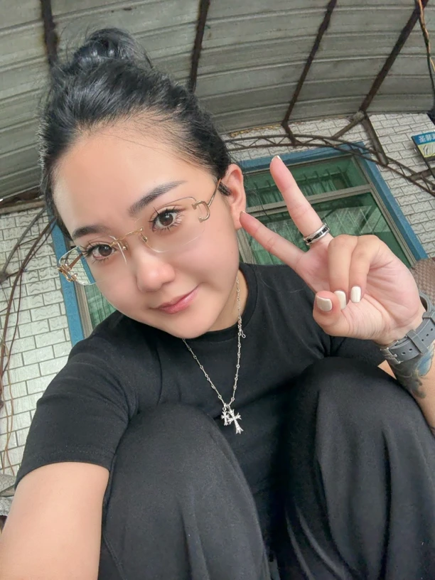 男女同款金丝无框高版卡同款平光眼镜