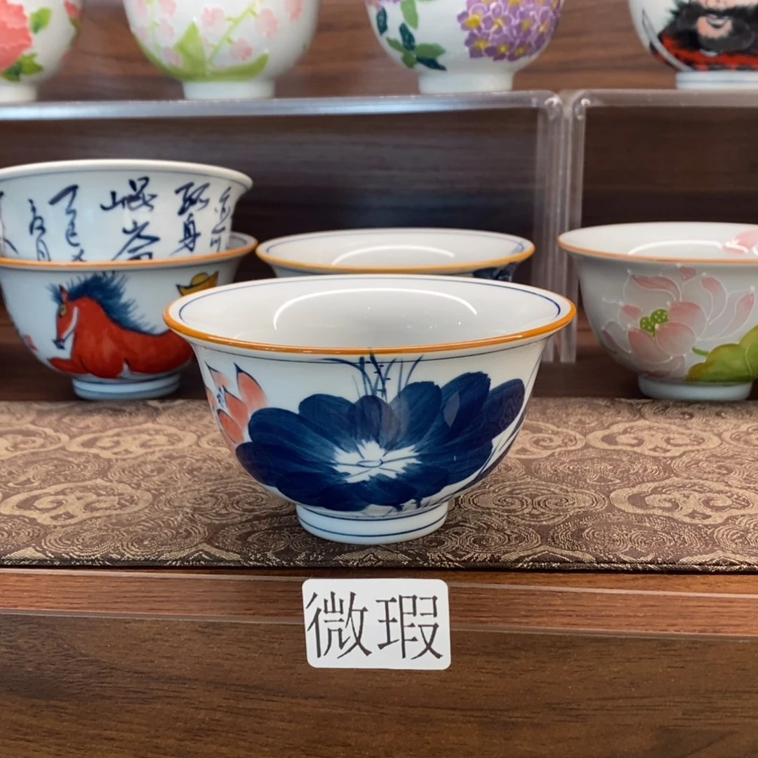 釉下彩老陶泥手工绘制