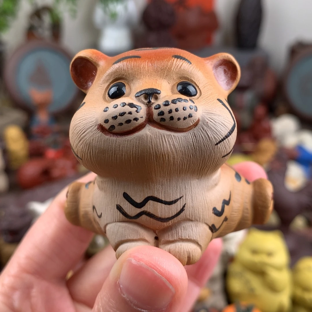 紫砂茶宠劈叉虎虎生威