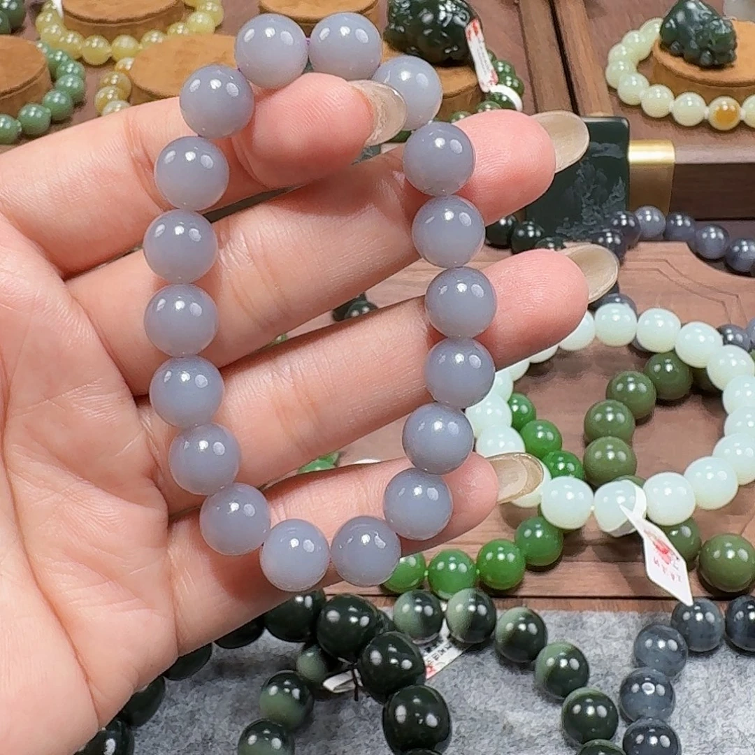 和田玉未镶嵌手链10