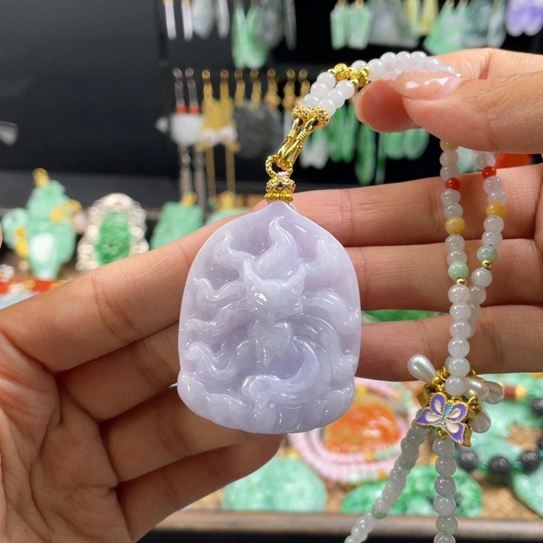 翡翠未镶嵌颈饰代编织