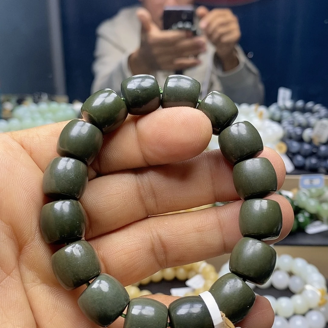 和田玉未镶嵌手链