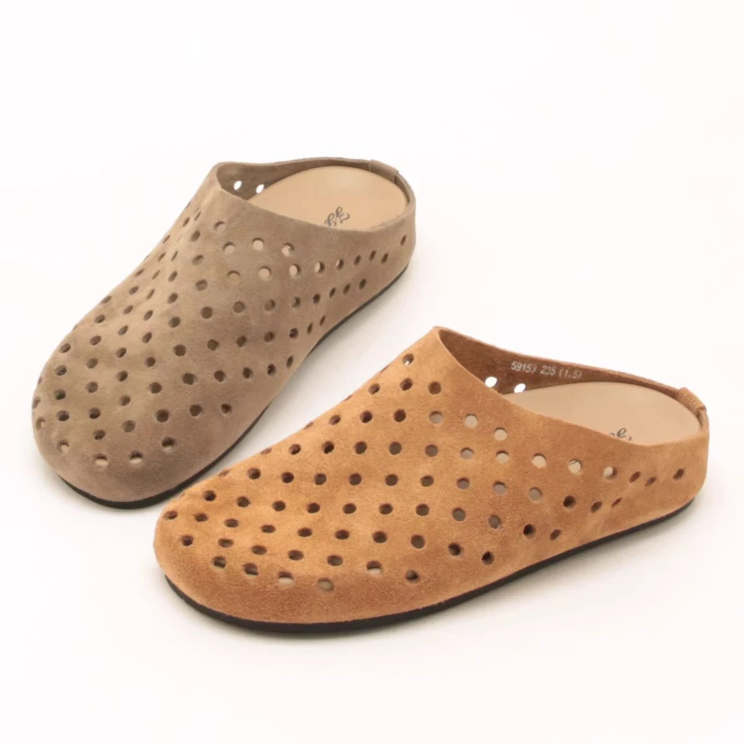 包头半拖鞋外穿夏季新款一脚蹬洞洞鞋E3-353-15