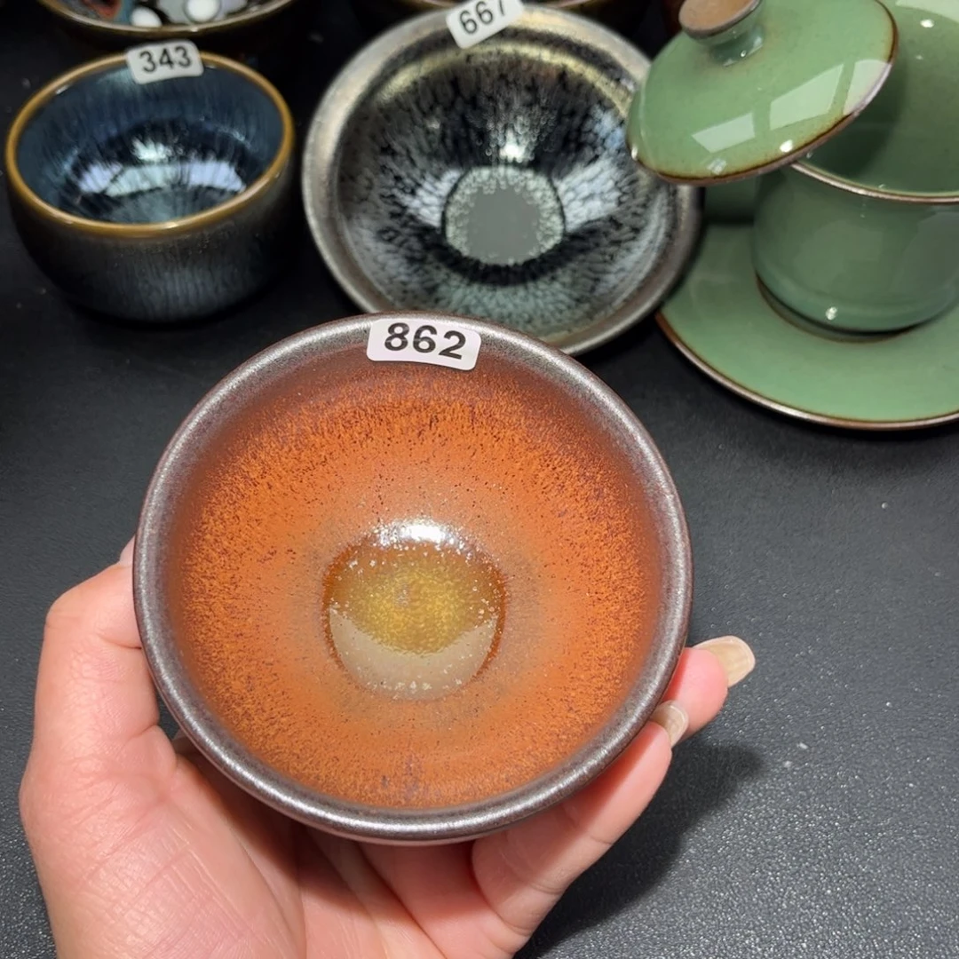 茶盏862 建盏单盏放大漏……