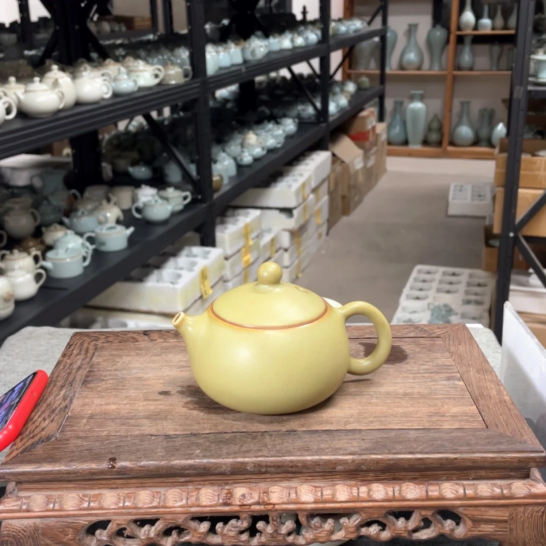 茶叶末釉明星款西施壶微瑕