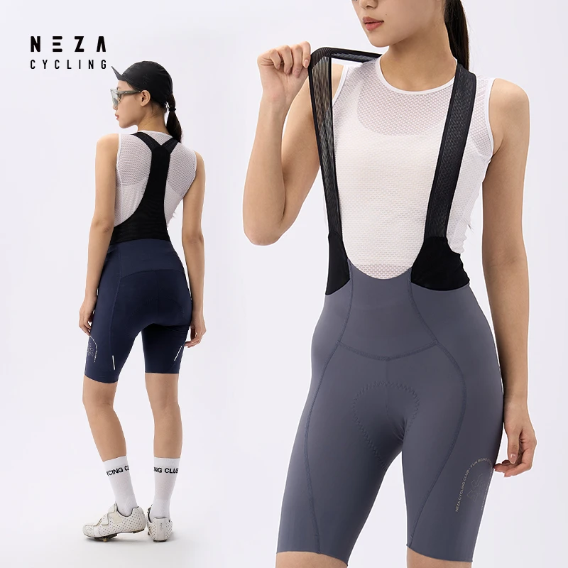 NEZA「蟾.空铃」女款透气零感轻量速干显瘦背带骑行裤公路自行车