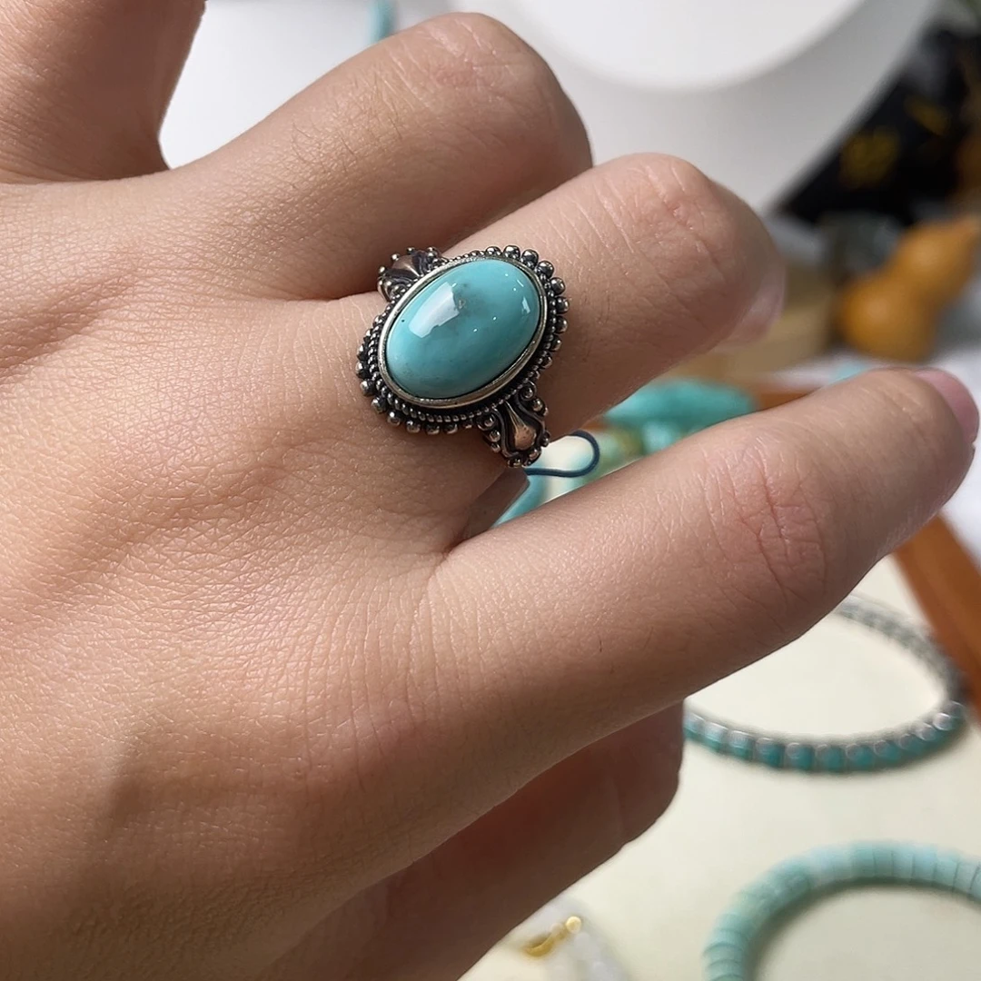 绿松石银S925镶嵌配饰