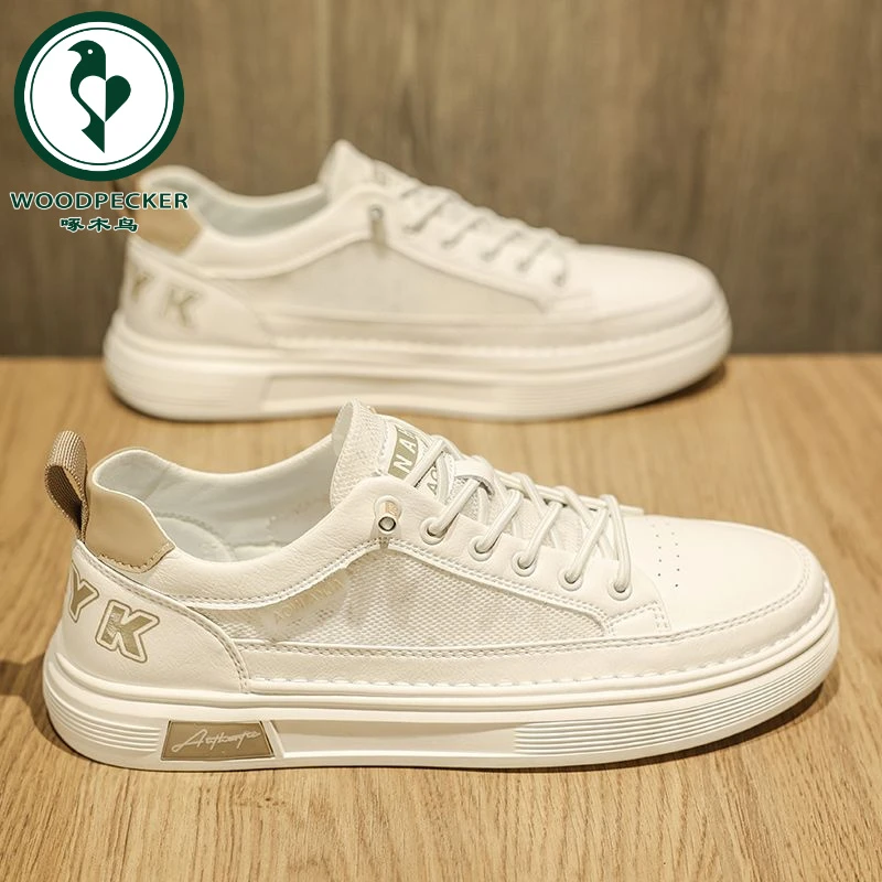 【正品】啄木鸟男鞋平底板鞋运动鞋马丁靴透气休闲男鞋男款