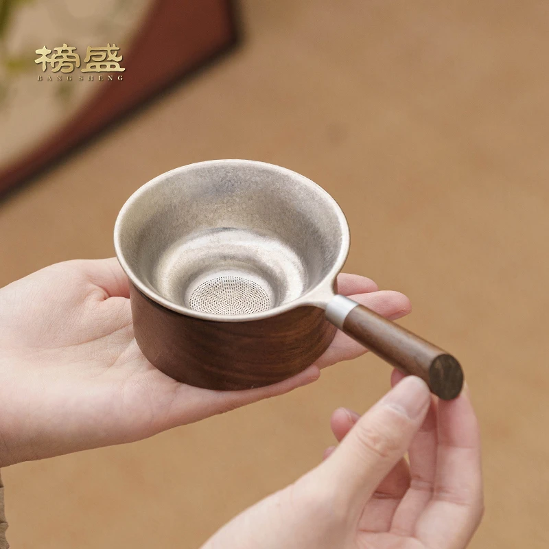 榜盛纯钛茶漏茶滤千孔一体滤茶器超细茶叶滤网茶隔公道杯过滤网