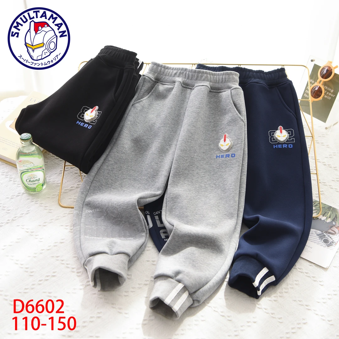 年终青仓！只有藏青！奥特曼亮灯加绒卫裤D6602