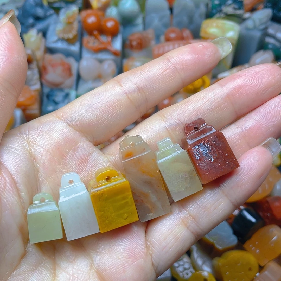 青田石印石如意一把