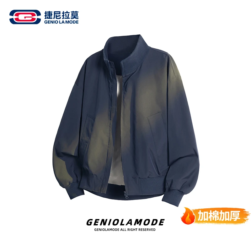 【敖瑞鹏代言】GENIOLAMODE加棉立领夹克男cleanfit棉衣棒球服外套