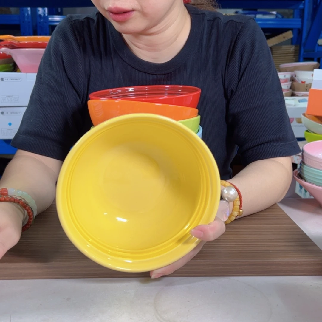 陶瓷黄色温哥华面碗