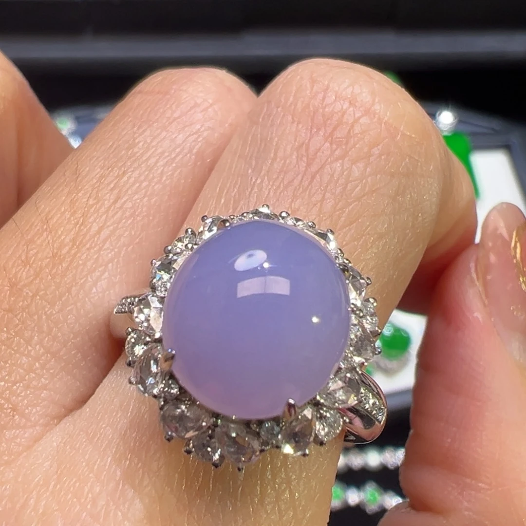 翡翠戒指18K金镶嵌收到货48小时鉴赏期