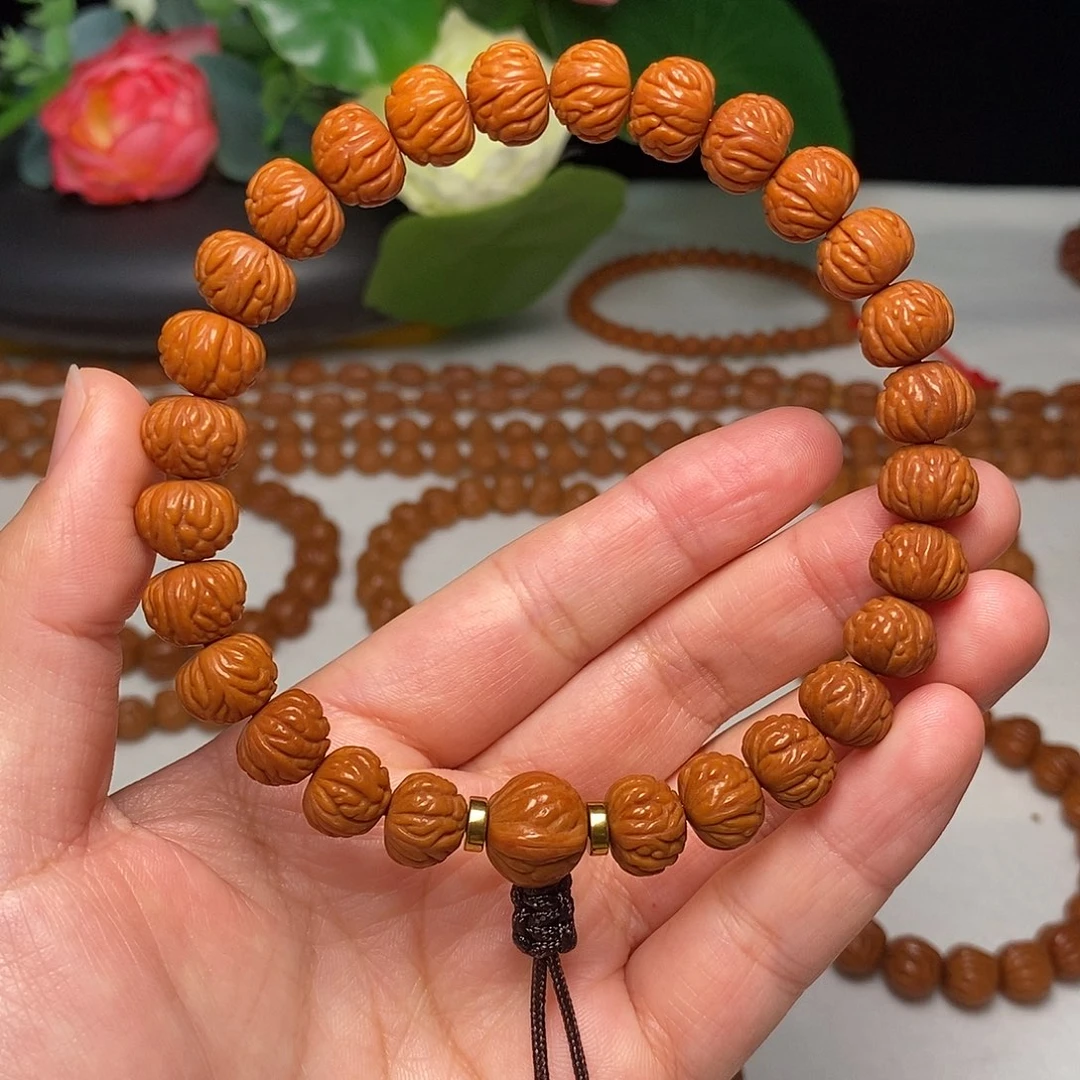 手串桃核11mm野生凤羽聚宝盆桃核手持27颗（活动价）