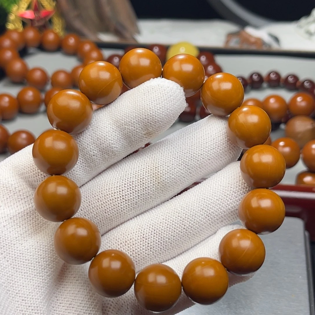 橄榄核手串阿****?1.5+树王精品铁核 小孔