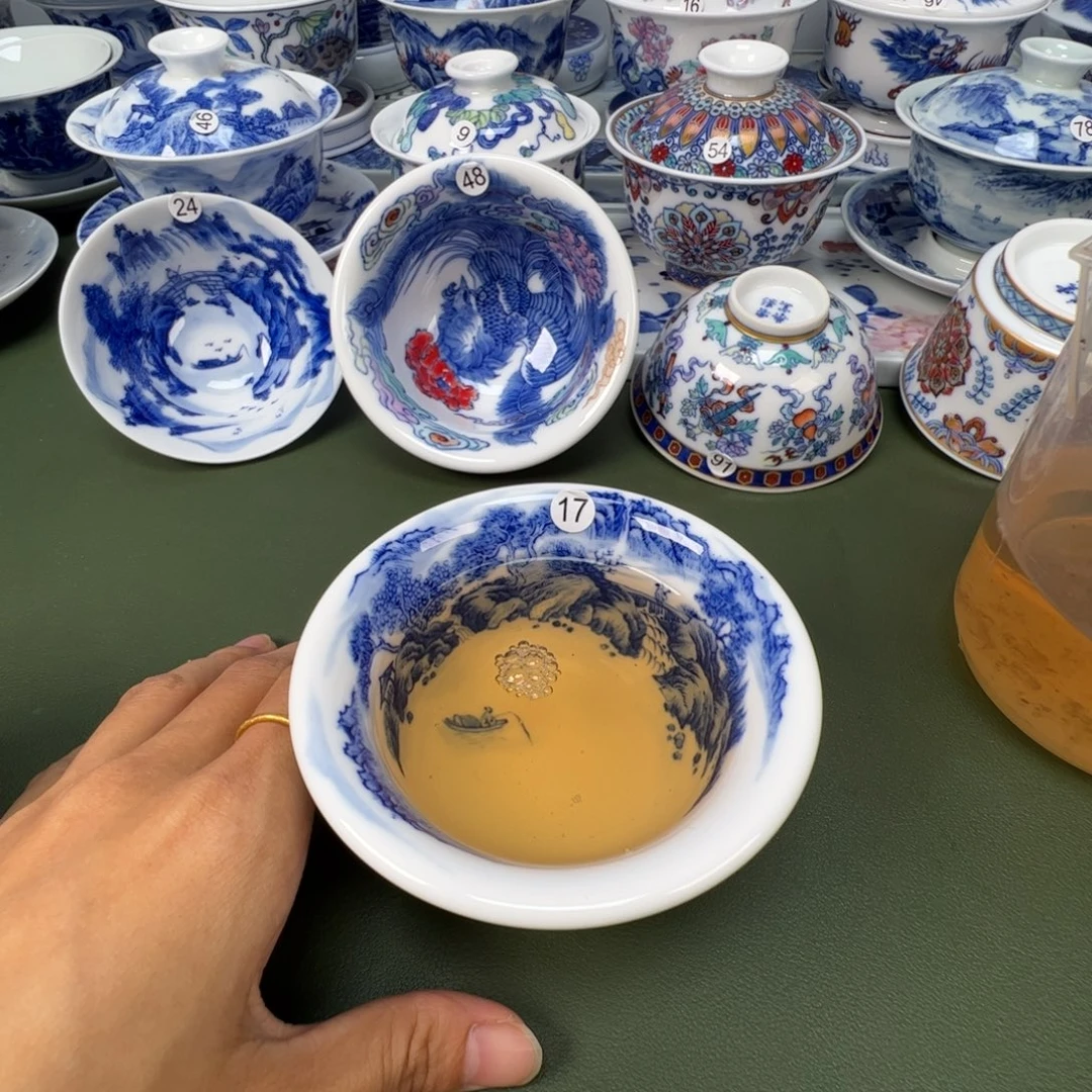 陶瓷景德镇纯手工纯手绘茶具木木17