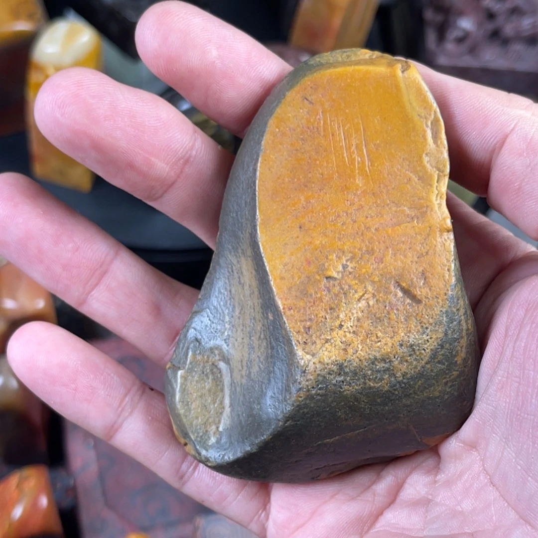 印石寿山石定制寿山乌鸦皮牛蛋石