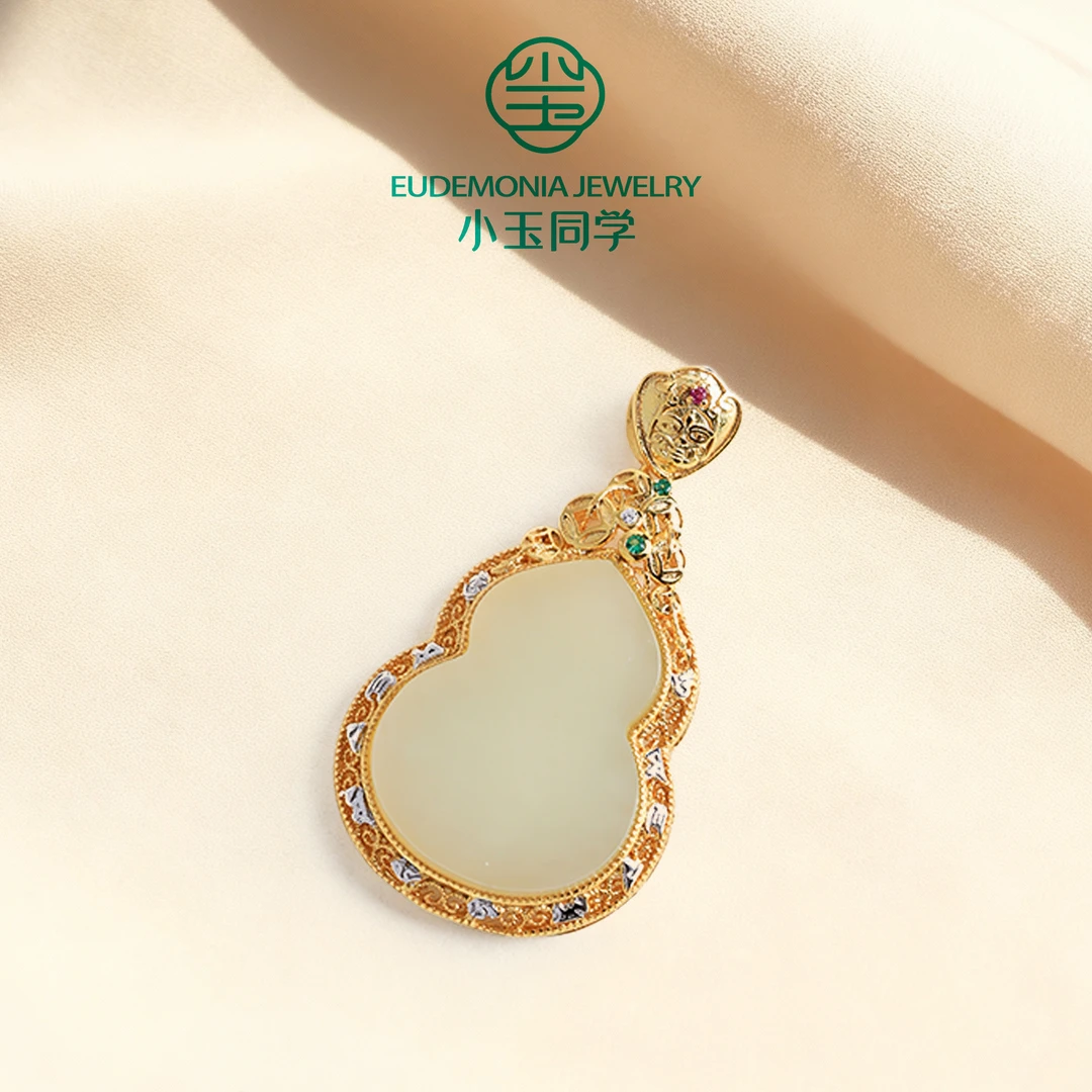 福禄天成和田玉白玉吊坠