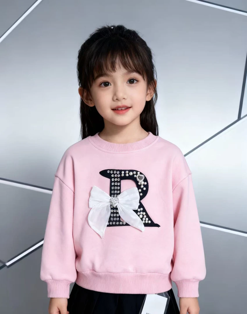 韩版女孩宝宝休闲风时尚卡通动漫上衣休闲儿童卫衣春秋童装洋气