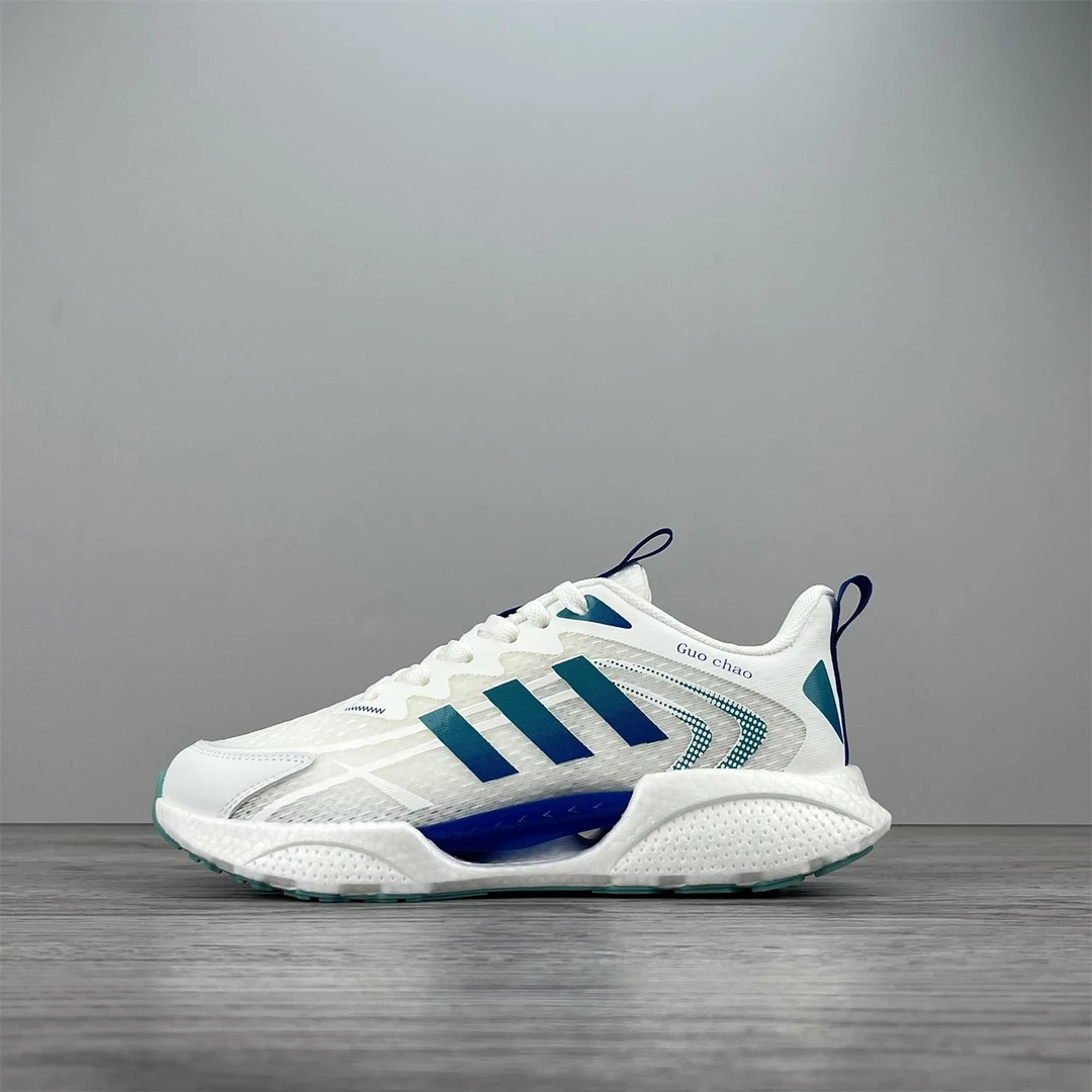 轻奢爆米花底运动鞋男款冰丝网面透气轻便织物网面透气轻薄软底