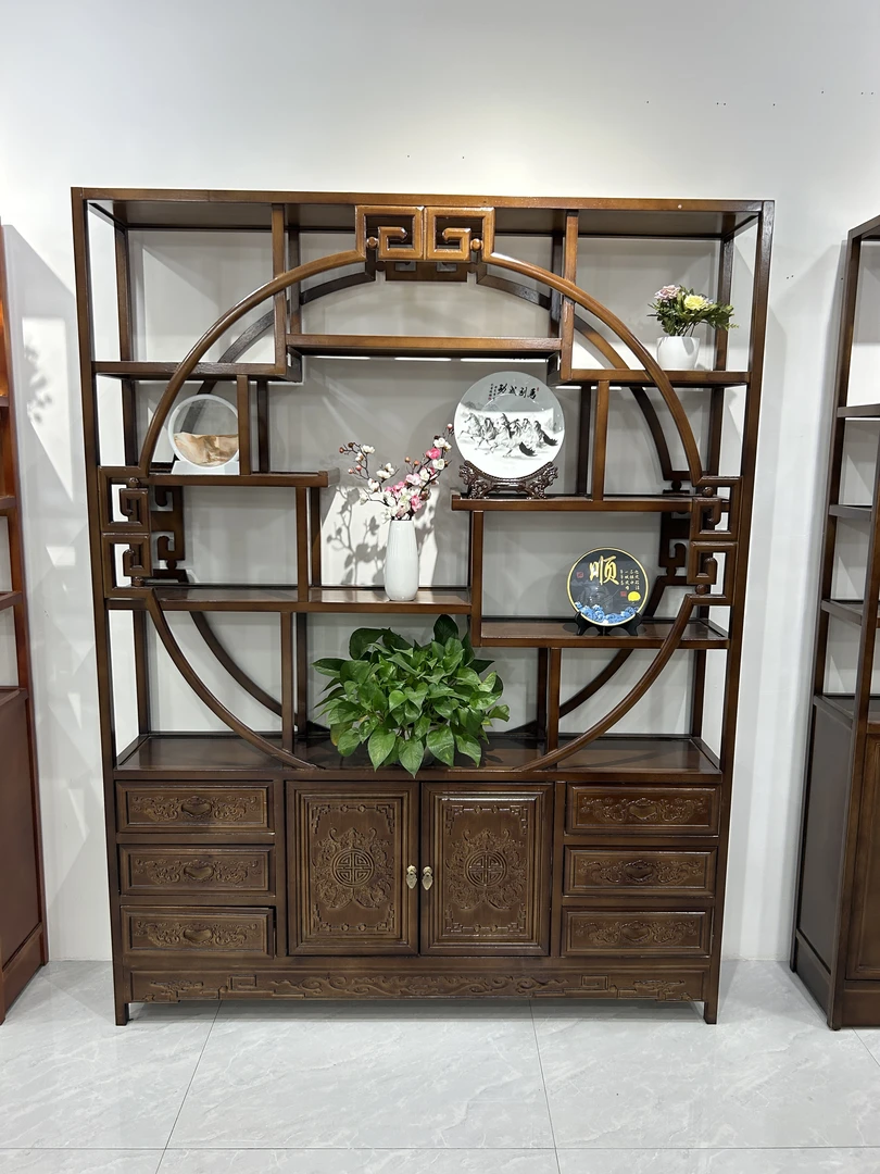 1.5多宝阁实木博古架置物架摆放架储物架置物架储物柜