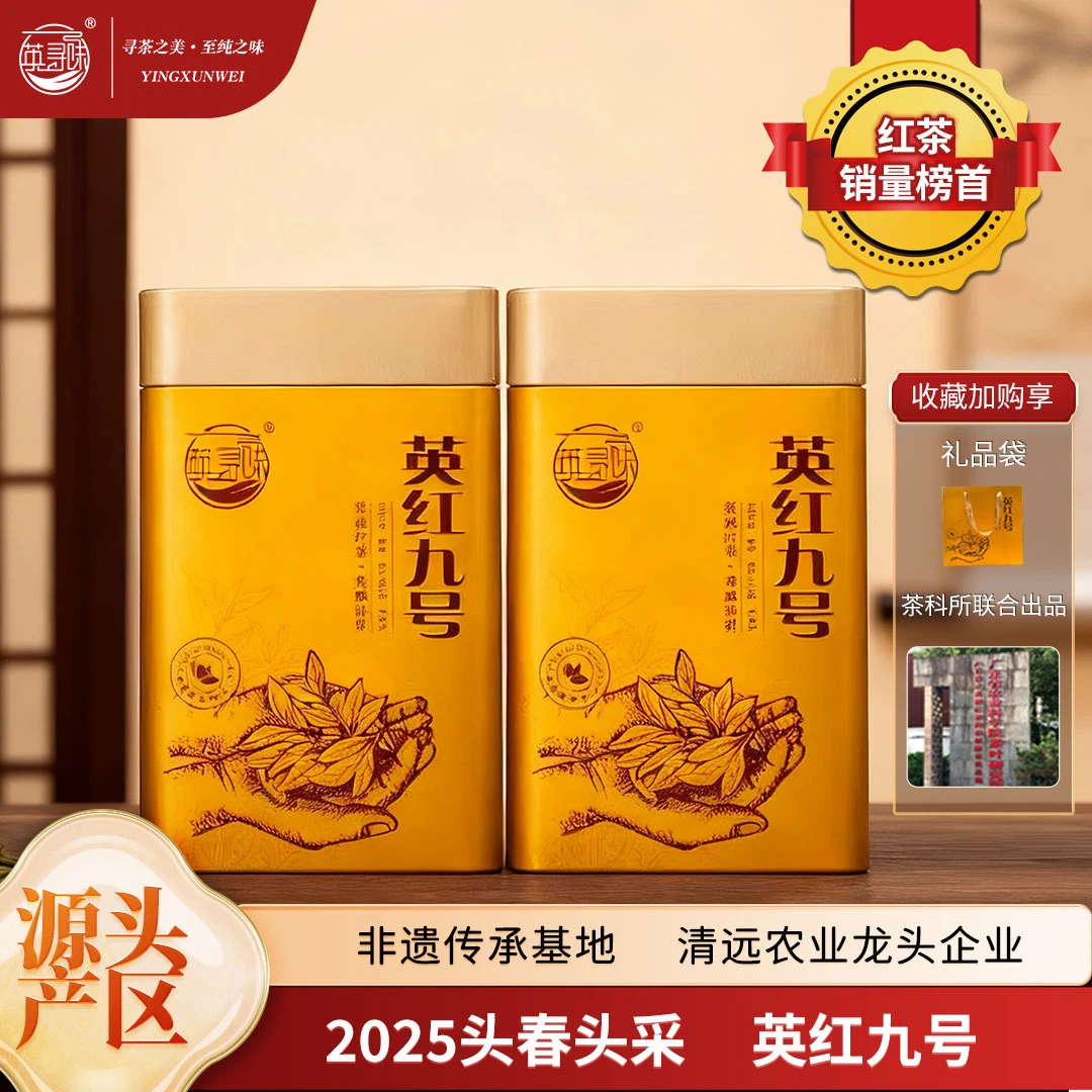 2025明前头春金英红九号新茶老树红茶耐泡茶香红茶高级茶叶罐送礼