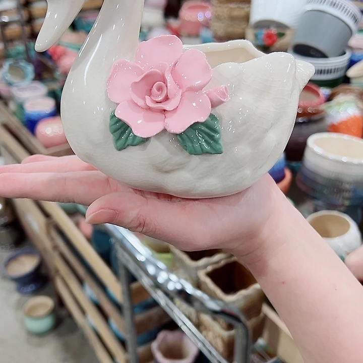 有孔，凑单福利满10元发货陶瓷多肉花盆！