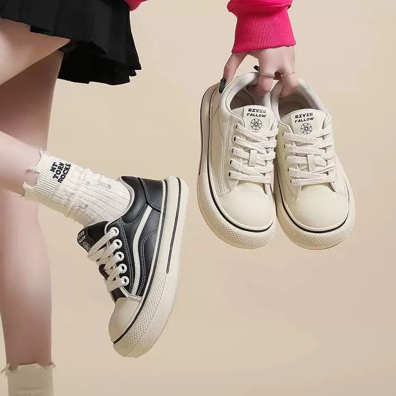 【大头】新款小白鞋女鞋2025春夏休闲板鞋厚底增高学生单鞋韩版