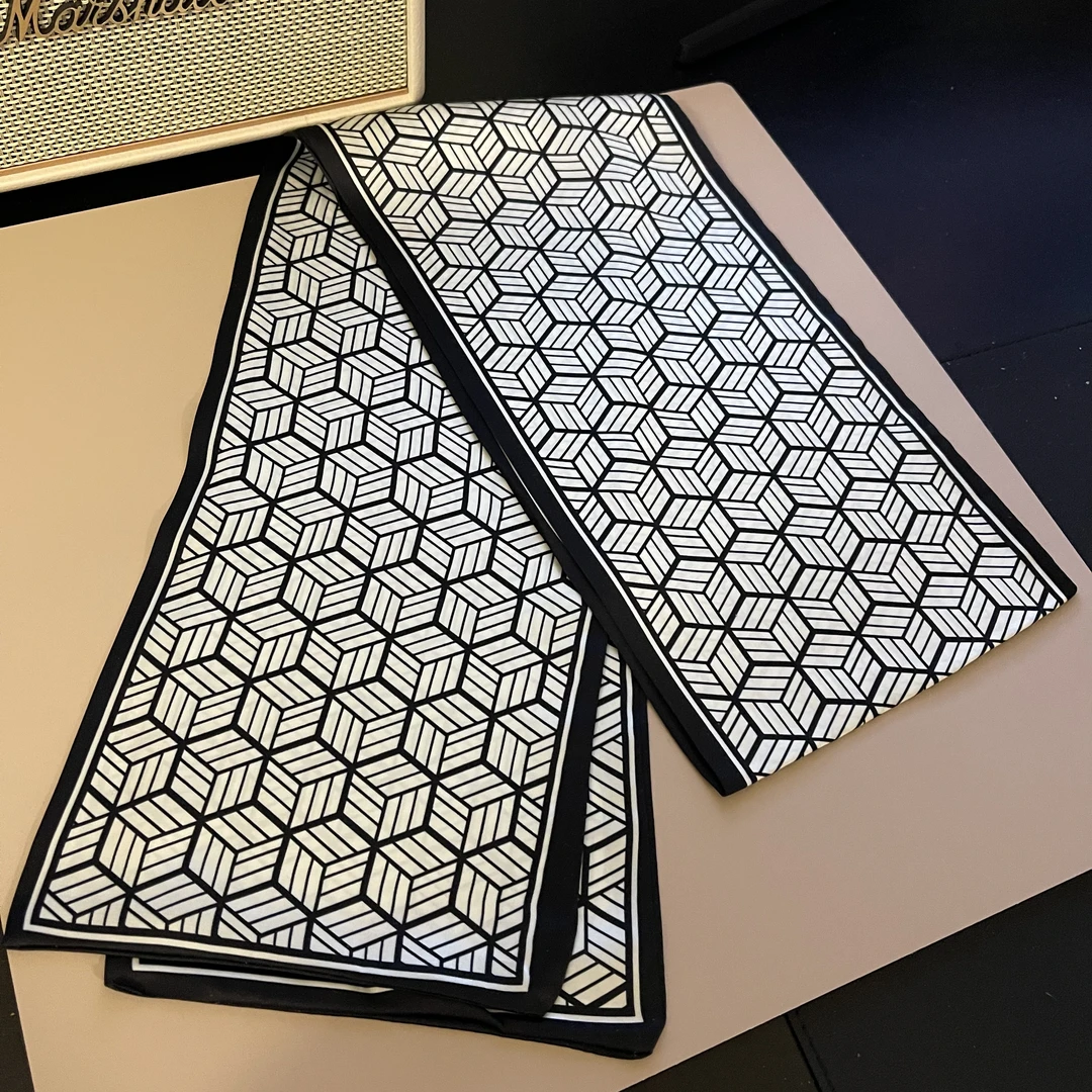 长条桑蚕丝巾女装饰职业装领巾绑头发飘带绑包包丝巾