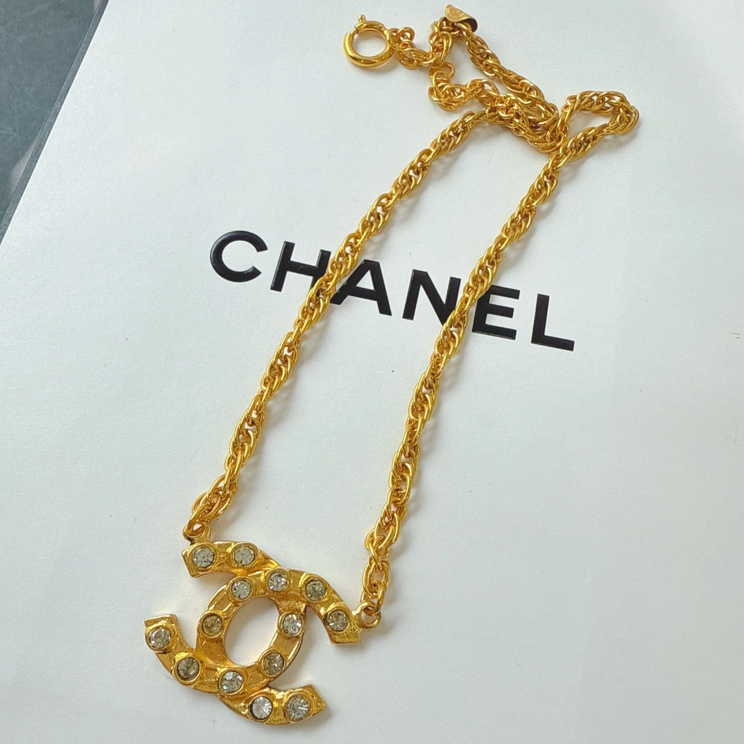 95新 Chanel/香奈儿 Chanel vintage香奈儿中古钻项链