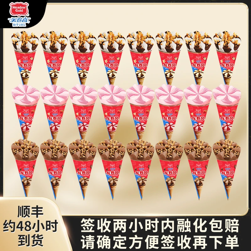 美登高【脆筒全家福24支】巧克力香草多口味组合装雪糕脆皮冰淇淋