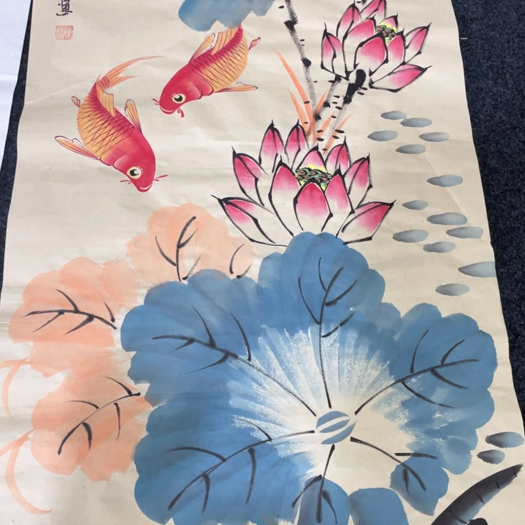 国画国画作品画心画画作品一个