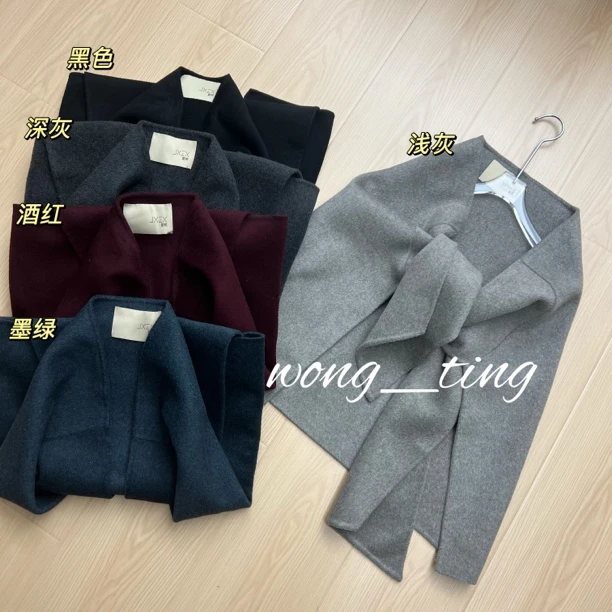 Wong_ting小众设计师秋冬款多色羊毛围巾保暖披肩801