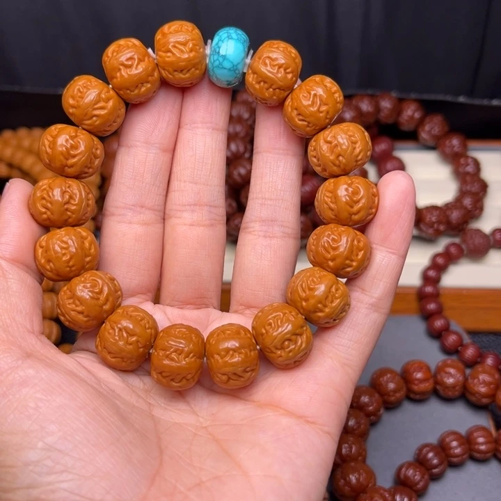 吊坠猴头核桃17新麻花串绿