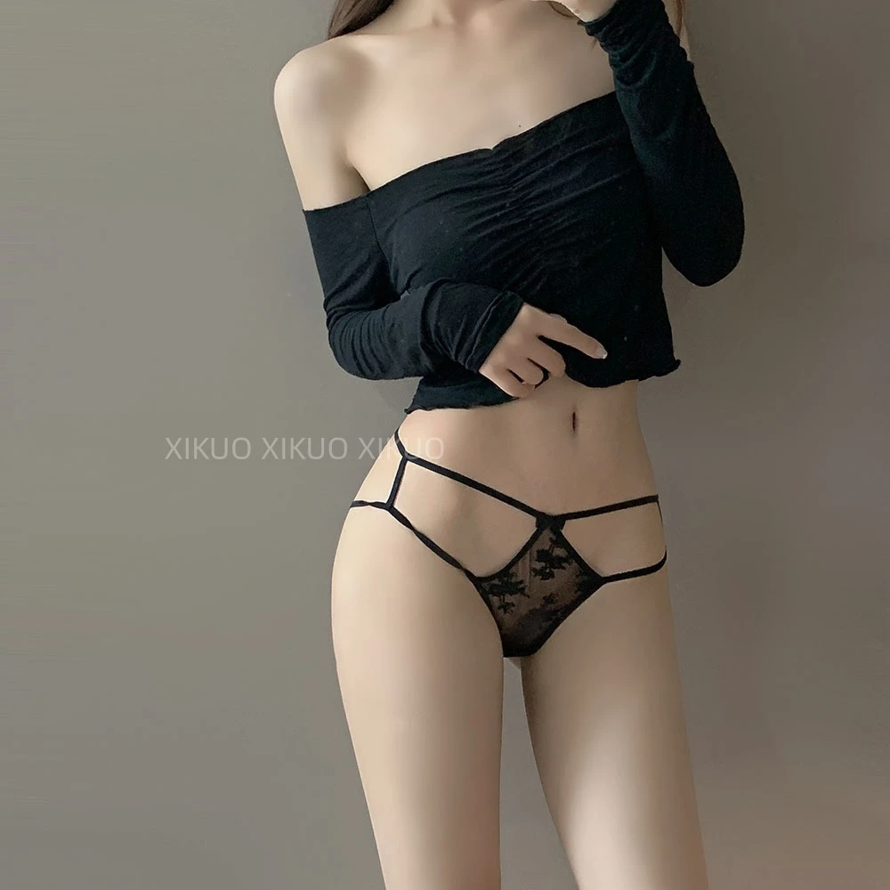 【80-130】高级感纯欲火辣蕾丝女内裤低腰时尚透气欧美性感女三角裤