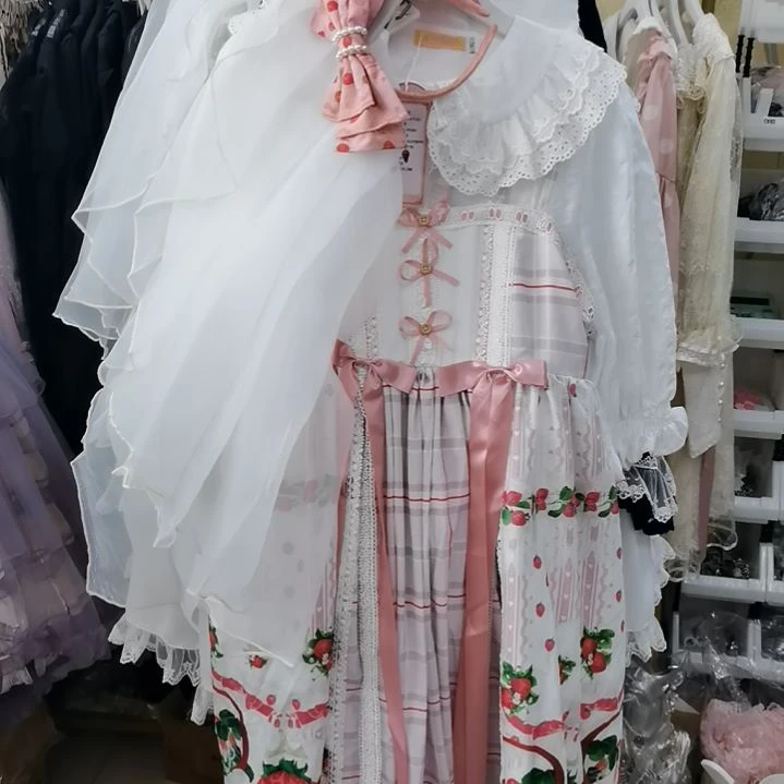 星***了吊带草莓天使，草莓泡芙，发箍蝴蝶结，裙纱