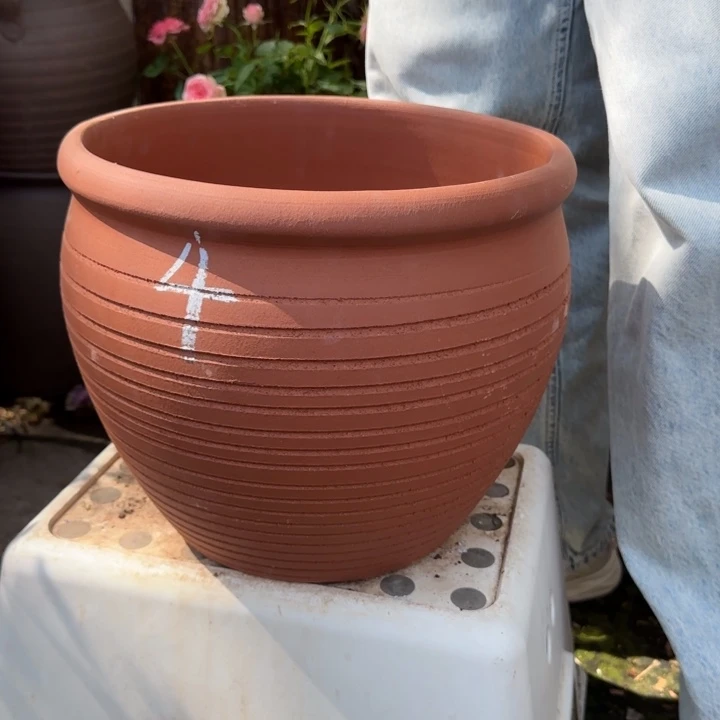 紫砂花盆口28高25宜兴紫砂