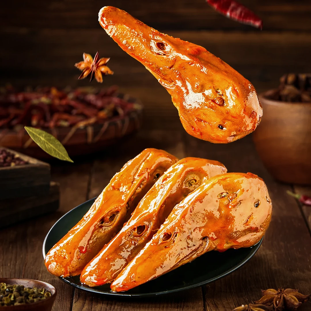 正宗四川辣卤鸭头香辣鸭头麻辣鸭头卤味熟食开袋即食解馋休闲零食