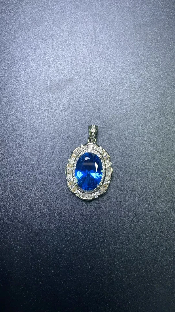 B2220经典时尚蓝色吊坠精美简约轻奢