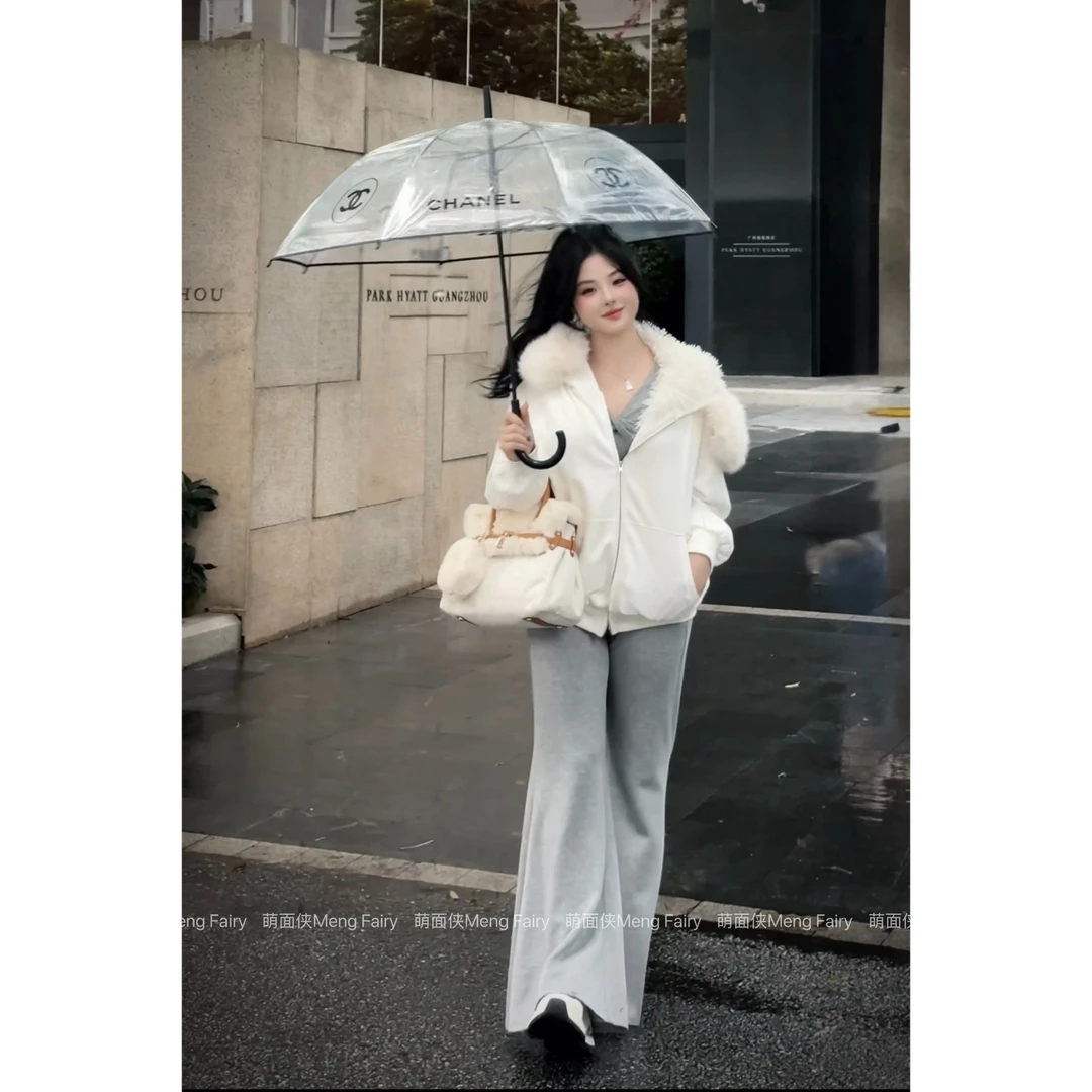 现货萌面侠【绯闻韩女】韩系简约秋冬百搭时尚套装6466M6406M6419A