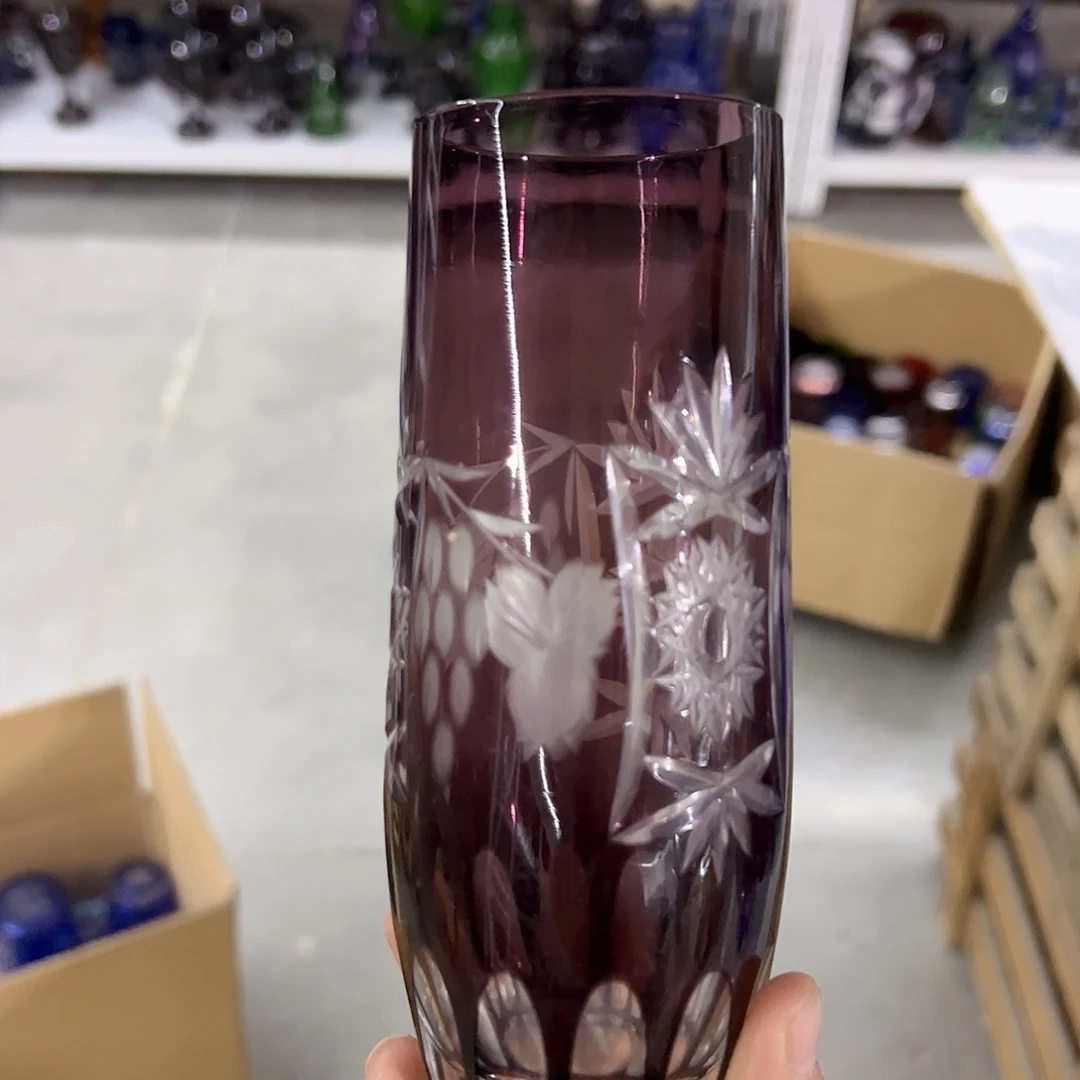 水晶玻璃平底款微瑕一个