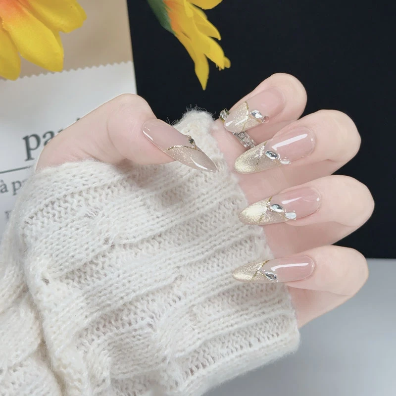 medinilla【透金雾纱】手工春季新款猫眼穿戴甲显白百搭可拆卸